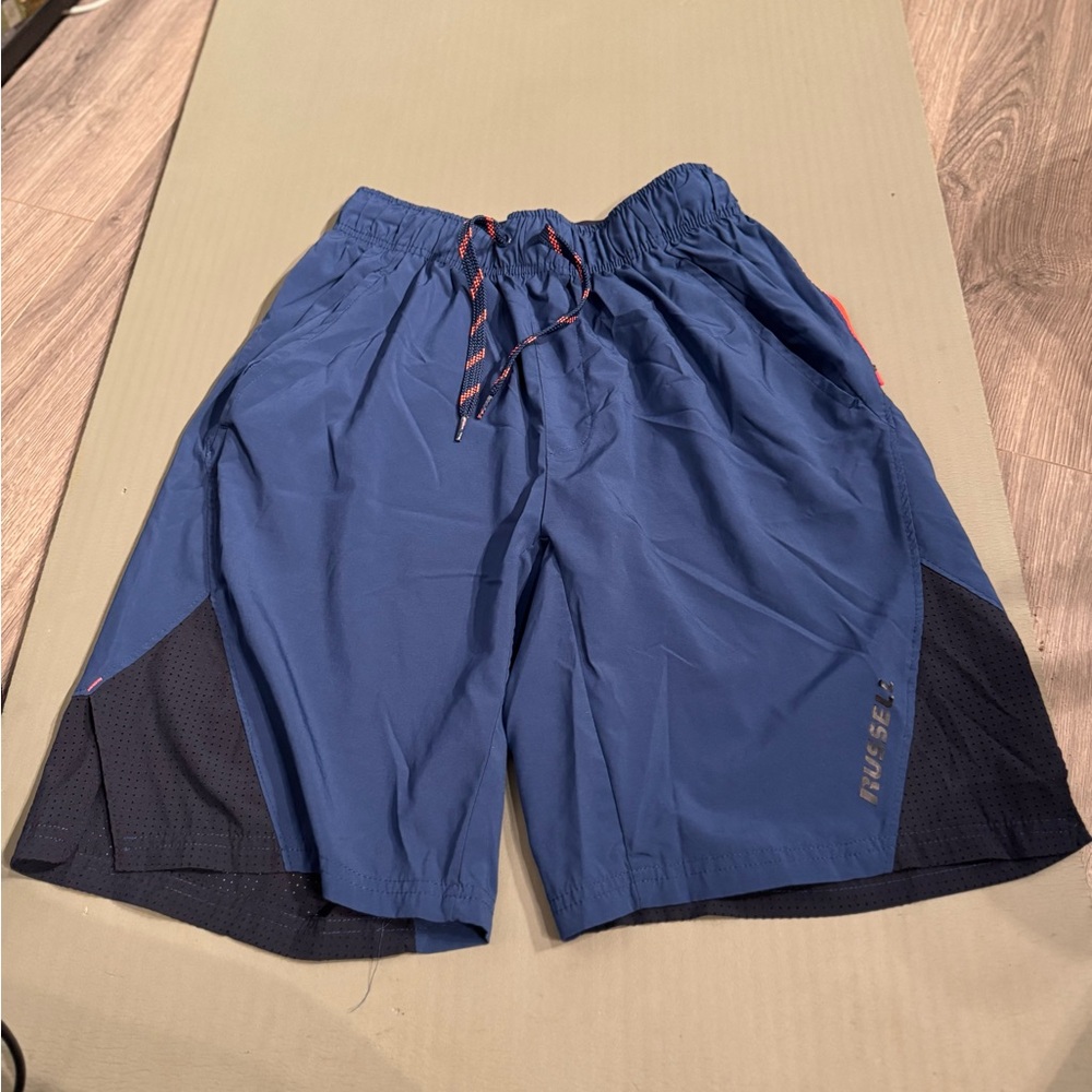 Stylish Blue and Black Athletic Shorts